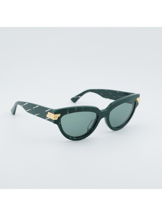 Bottega Veneta BV1035S 004 Sunglasses Green Cat Eye Frame, Green Lenses main image 6